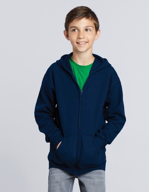 18600B Gildan Heavy Blend Youth Full Zip Hooded Sweatshirt Promotional Products, Corporate Gifts and Branded Apparel