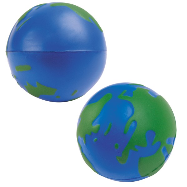 2 Colour World Globe Stress Reliever Promotional Products, Corporate Gifts and Branded Apparel