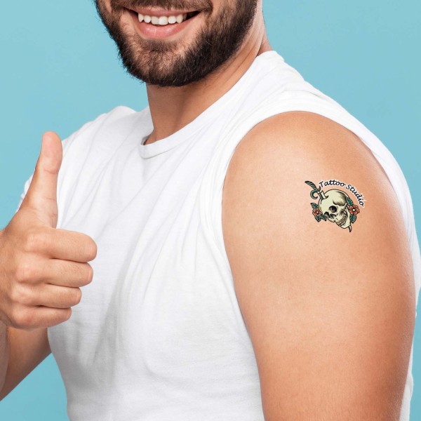 38 x 38mm Classic Temporary Tattoos Promotional Products, Corporate Gifts and Branded Apparel