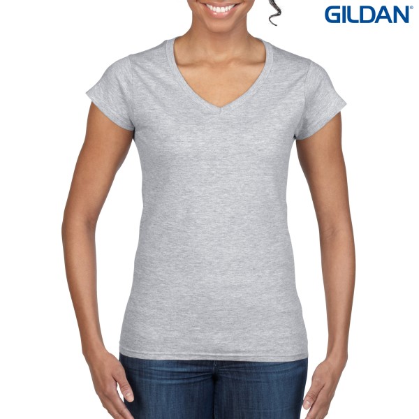 64V00L Gildan Softstyle Ladies V-Neck T-Shirt Promotional Products, Corporate Gifts and Branded Apparel