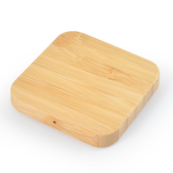 Arc Square Bamboo Wireless Charger Promotional Products, Corporate Gifts and Branded Apparel
