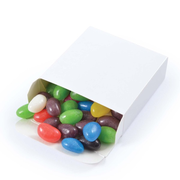 Assorted Colour Jelly Beans in 50g Box Promotional Products, Corporate Gifts and Branded Apparel