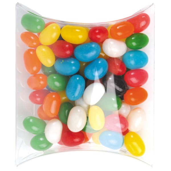 Assorted Colour Mini Jelly Beans in Pillow Pack Promotional Products, Corporate Gifts and Branded Apparel