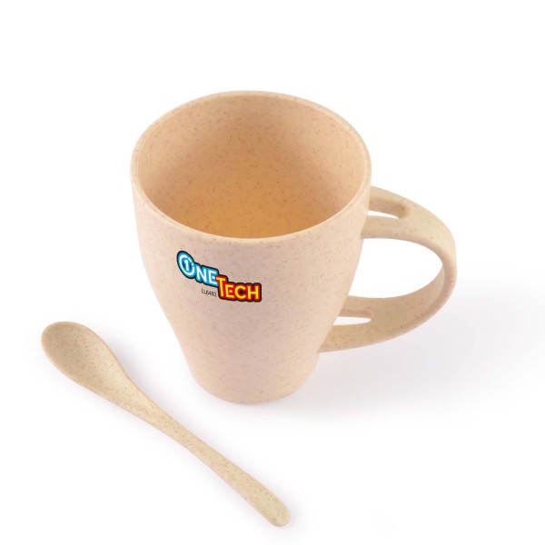 Avenue Wheat Fibre Cup and Spoon Promotional Products, Corporate Gifts and Branded Apparel