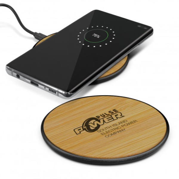 Bamboo 5W Wireless Charger Promotional Products, Corporate Gifts and Branded Apparel