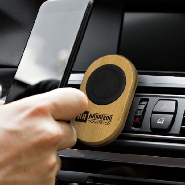 Bamboo Car Phone Holder Promotional Products, Corporate Gifts and Branded Apparel