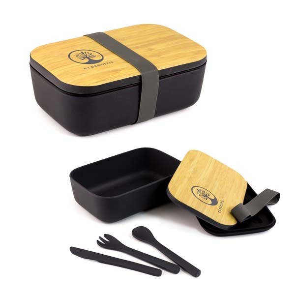 Bamboo Fibre Lunch Box & Cutlery Set Promotional Products, Corporate Gifts and Branded Apparel