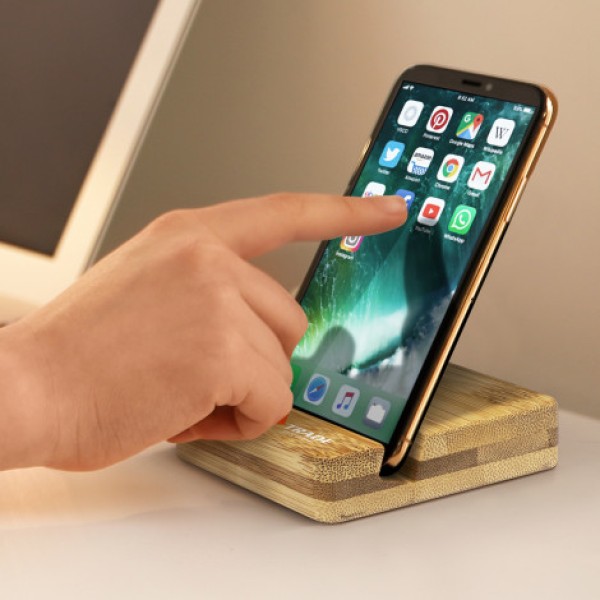 Bamboo Phone Stand Promotional Products, Corporate Gifts and Branded Apparel