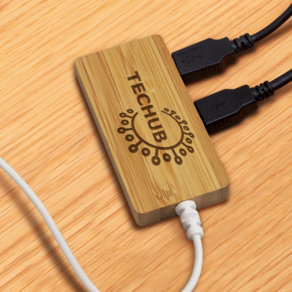 Bamboo USB Hub Promotional Products, Corporate Gifts and Branded Apparel