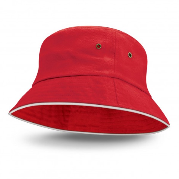 Bondi Bucket Hat - White Sandwich Trim Promotional Products, Corporate Gifts and Branded Apparel