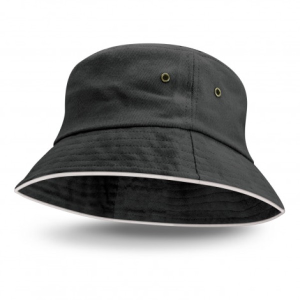 Bondi Bucket Hat - White Sandwich Trim Promotional Products, Corporate Gifts and Branded Apparel