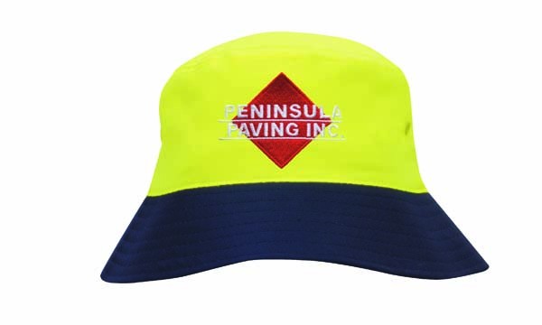 Breathable Poly Twill Safety Bucket Hat Promotional Products, Corporate Gifts and Branded Apparel