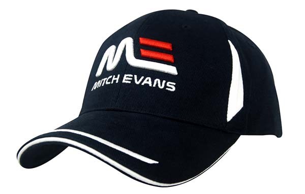 Brushed Heavy Cotton Cap with Crown Inserts, Peak Trim & Sandwich Promotional Products, Corporate Gifts and Branded Apparel