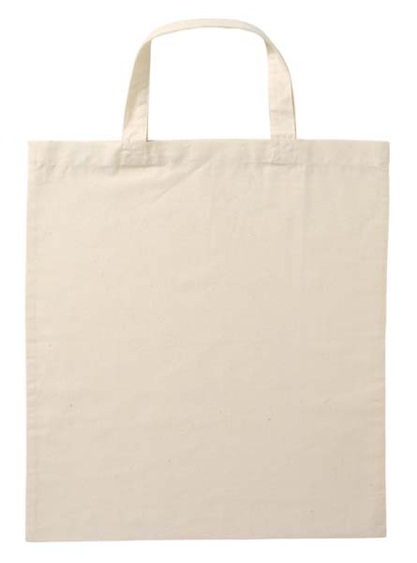 Calico Bag Short Handle - Natural Promotional Products, Corporate Gifts and Branded Apparel
