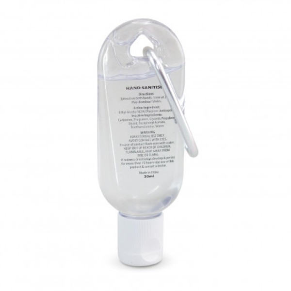 Carabiner Hand Sanitiser 30ml Promotional Products, Corporate Gifts and Branded Apparel