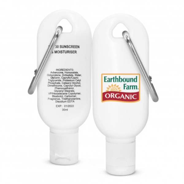 Carabiner Sunscreen - 30ml Promotional Products, Corporate Gifts and Branded Apparel