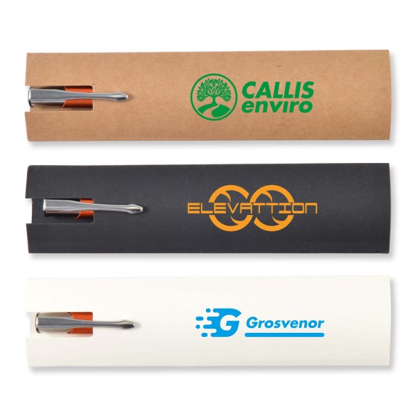 Cardboard Pen Sleeve Promotional Products, Corporate Gifts and Branded Apparel