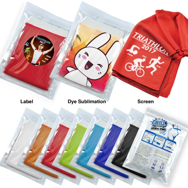 Chill Cooling Towel in Pouch Promotional Products, Corporate Gifts and Branded Apparel
