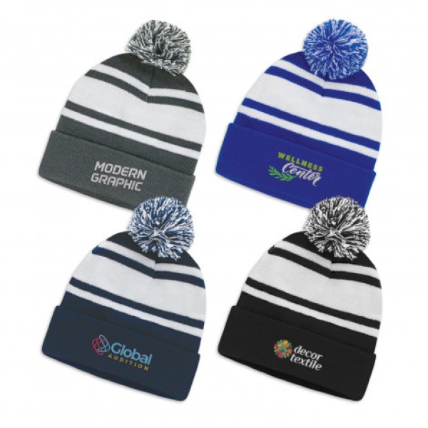 Commodore Beanie with Pom Pom Promotional Products, Corporate Gifts and Branded Apparel