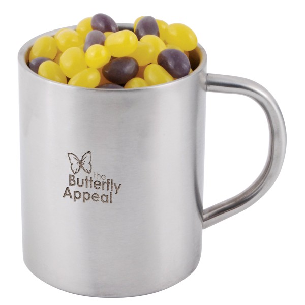 Corporate Colour Mini Jelly Beans in Java Mug Promotional Products, Corporate Gifts and Branded Apparel