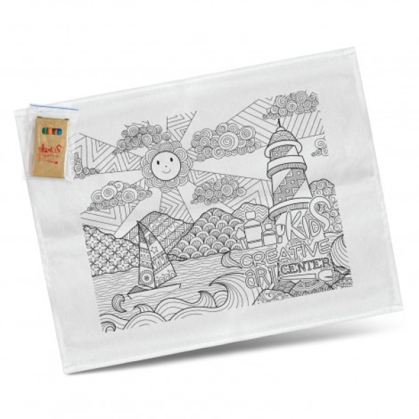 Cotton Colouring Tea Towel Promotional Products, Corporate Gifts and Branded Apparel