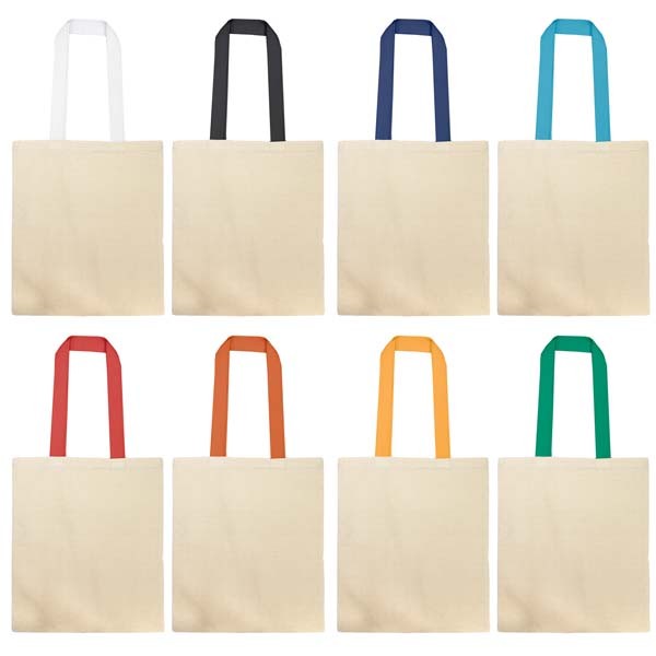 Cotton Tote Bag With Coloured Webbing Handle Promotional Products, Corporate Gifts and Branded Apparel