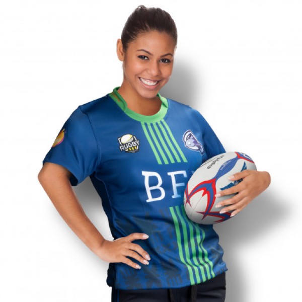 Custom Womens Rugby T-Shirt Promotional Products, Corporate Gifts and Branded Apparel
