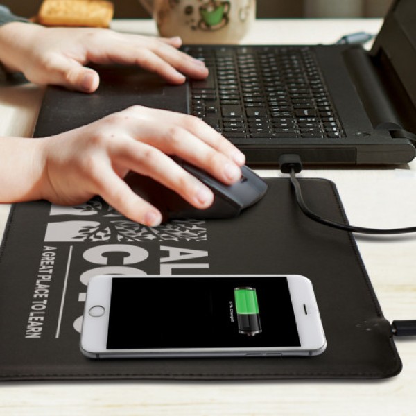 Davros Wireless Charging Mouse Mat Promotional Products, Corporate Gifts and Branded Apparel