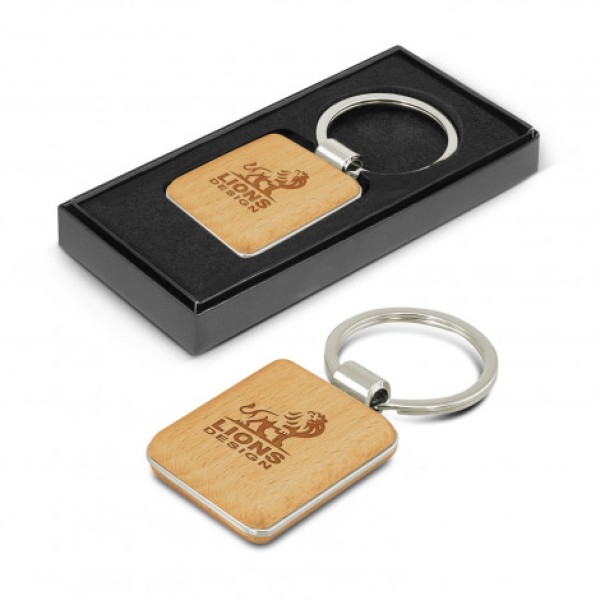 Echo Key Ring - Square Promotional Products, Corporate Gifts and Branded Apparel