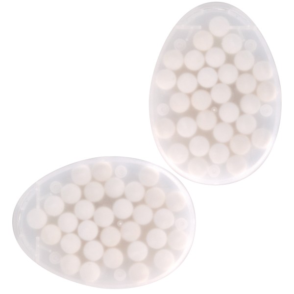 Egg Shape Sugar Free Breath Mints Promotional Products, Corporate Gifts and Branded Apparel