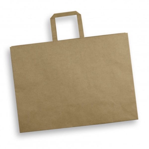 Extra Large Flat Handle Paper Bag Landscape Promotional Products, Corporate Gifts and Branded Apparel