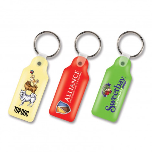 Flexi Resin Key Ring - Rectangle  Promotional Products, Corporate Gifts and Branded Apparel