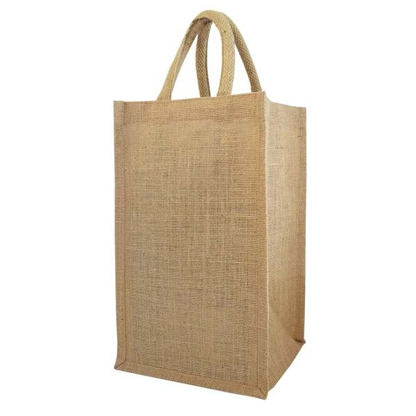 Four Bottle Jute Tote Bag Promotional Products, Corporate Gifts and Branded Apparel