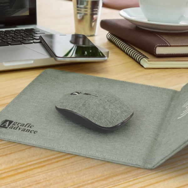 Greystone Wireless Charging Mouse Mat Promotional Products, Corporate Gifts and Branded Apparel