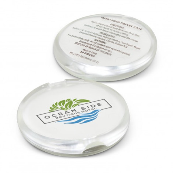 Hand Soap Travel Case - Round Promotional Products, Corporate Gifts and Branded Apparel