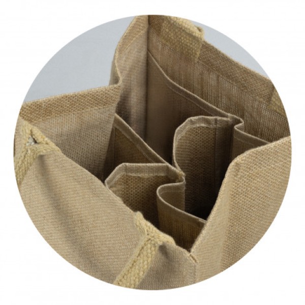 Jute Four Bottle Wine Carrier Promotional Products, Corporate Gifts and Branded Apparel