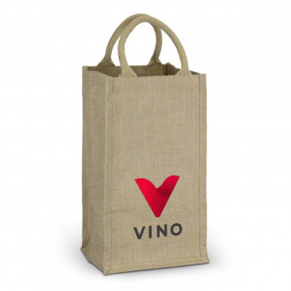 Jute Four Bottle Wine Carrier Promotional Products, Corporate Gifts and Branded Apparel