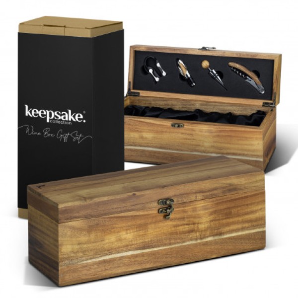 Keepsake Wine Box Gift Set Promotional Products, Corporate Gifts and Branded Apparel