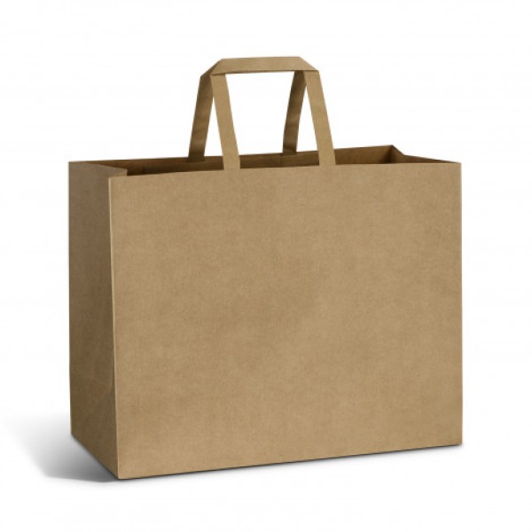 Large Flat Handle Paper Bag Landscape Promotional Products, Corporate Gifts and Branded Apparel