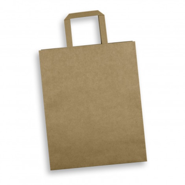 Large Flat Handle Paper Bag Portrait Promotional Products, Corporate Gifts and Branded Apparel