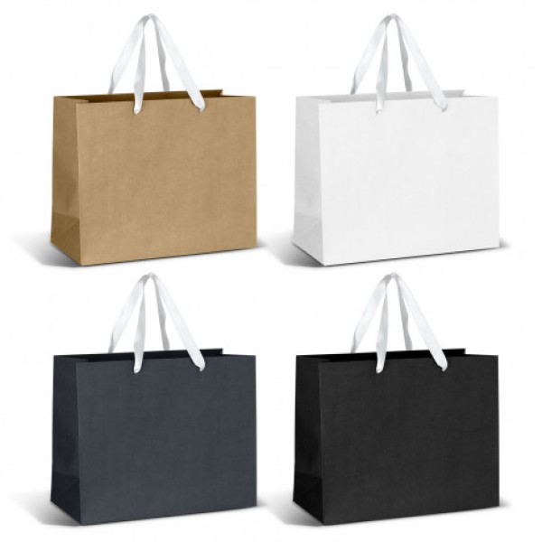 Large Ribbon Handle Paper Bag Promotional Products, Corporate Gifts and Branded Apparel