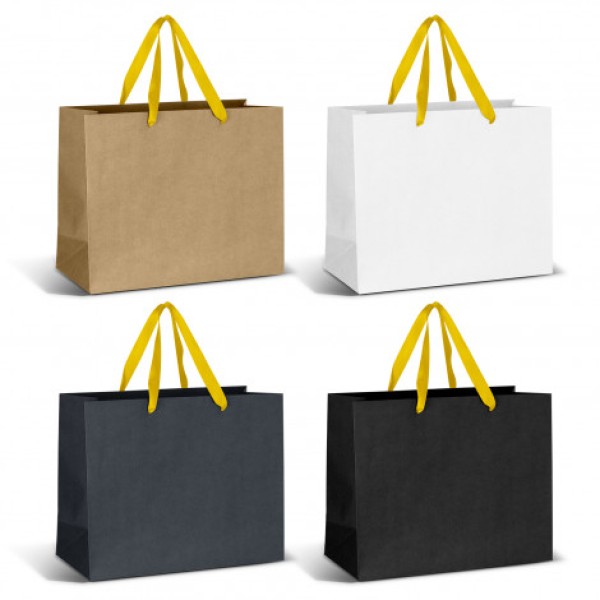 Large Ribbon Handle Paper Bag Promotional Products, Corporate Gifts and Branded Apparel