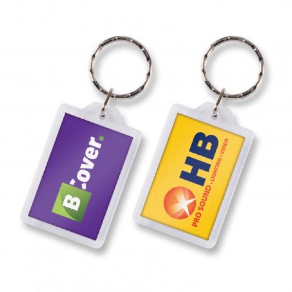 Lens Key Ring - Rectangle  Promotional Products, Corporate Gifts and Branded Apparel