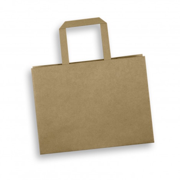 Medium Flat Handle Paper Bag Landscape Promotional Products, Corporate Gifts and Branded Apparel