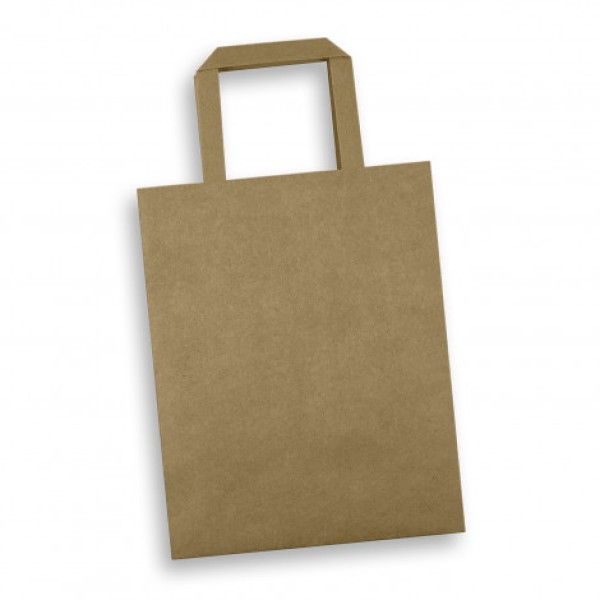 Medium Flat Handle Paper Bag Portrait Promotional Products, Corporate Gifts and Branded Apparel