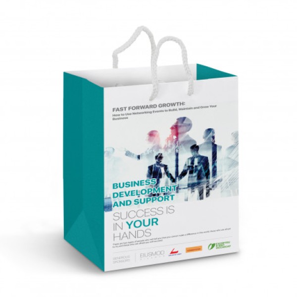Medium Laminated Paper Carry Bag - Full Colour Promotional Products, Corporate Gifts and Branded Apparel