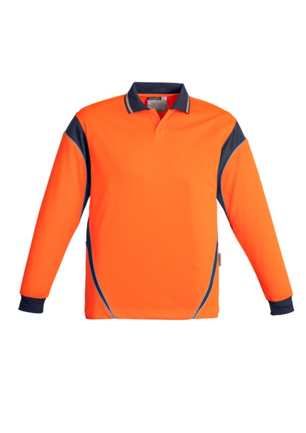 Mens Hi Vis Aztec Long Sleeve Polo Promotional Products, Corporate Gifts and Branded Apparel