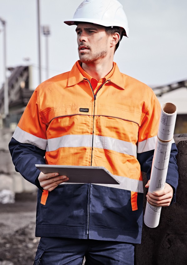 Mens Hi Vis Cotton Drill Jacket Promotional Products, Corporate Gifts and Branded Apparel