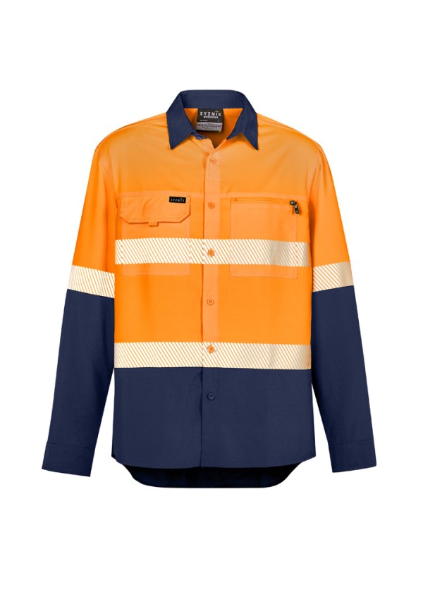 Mens Hi Vis Outdoor Segmented Tape Long Sleeve Shirt Promotional Products, Corporate Gifts and Branded Apparel