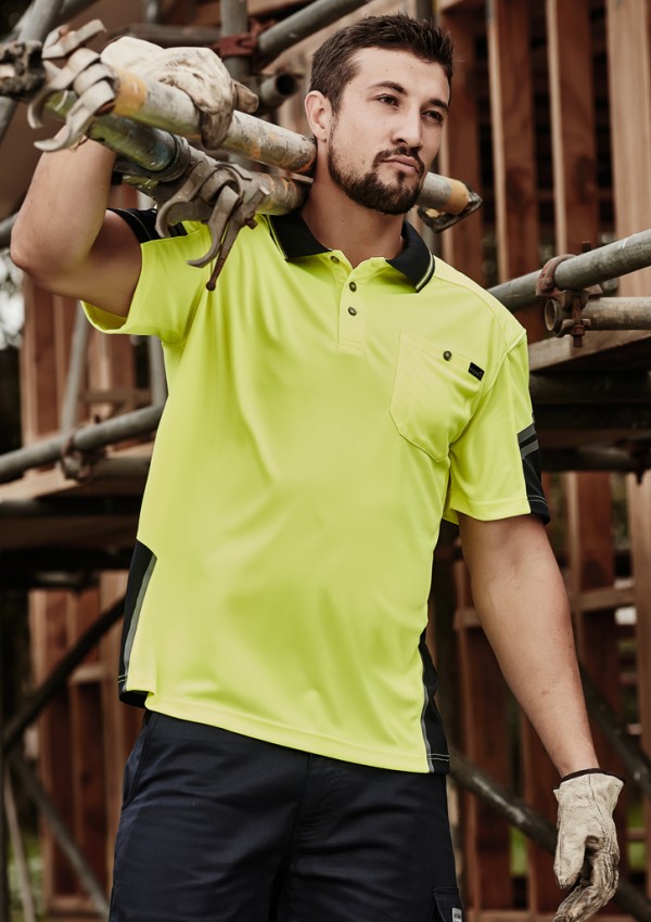 Mens Hi Vis Reinforced Squad Short Sleeve Polo Promotional Products, Corporate Gifts and Branded Apparel